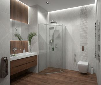 Душевой уголок Erlit Comfort 100х100 ER10110V-C1 профиль Хром стекло прозрачное — фото 3, Душевые уголки трапеция