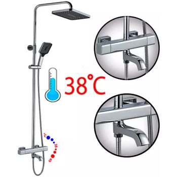 Душевая система ALMAes GaLaxy SDI-1803 с термостатом Хром — фото 6, Душевые стойки
