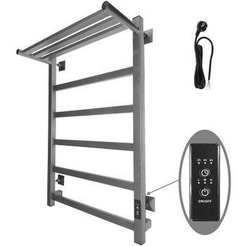 Электрический полотенцесушитель Altasan ПарусПроф 80х50 ПарусПроф8050ПГ с полкой Графит — фото 1, Электрические полотенцесушители