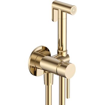 Гигиенический душ со смесителем AQUAme Siena AQM6217BG Шлифованное золото — фото 1, Гигиенические души