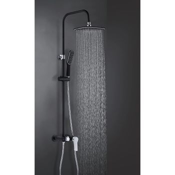 Душевая система ESKO ST200Black Черная матовая — фото 5, Душевые стойки