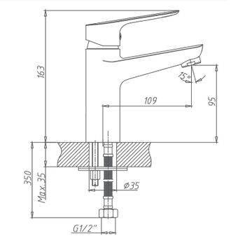 Смеситель для раковины Haiba HB10506 Хром — фото 2, Смесители для раковины