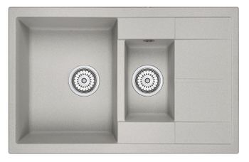 Granula-7802, БАЗАЛЬТ, кухонная мойка, кварц — фото 1, Кухонные мойки