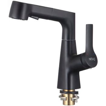 Смеситель для кухни D-Lin D158374-A Черный матовый — фото 1, Смесители для кухни