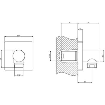 Шланговое подключение Gessi Emporio Shower 47369#299 Черное матовое — фото 2, Шланговые подключения