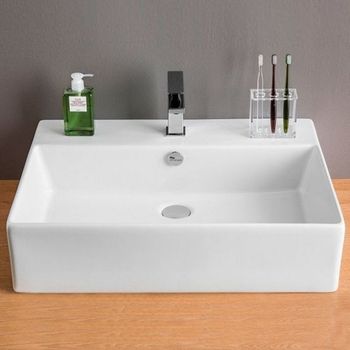 Раковина Artceram Quadro 65 QUL003 01 00 Белая — фото 3, Раковины накладные