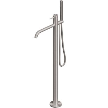 Смеситель для ванны Cisal Xion XI004204D1 Нержавеющая сталь — фото 1, Смесители напольные