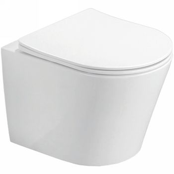 Унитаз Azario Atrio AZ-2330 подвесной Белый с сиденьем Микролифт — фото 1, Подвесные унитазы