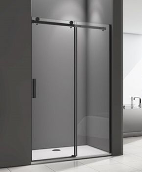 Душевая дверь в нишу Good Door Galaxy WTW-120-C-B 120 профиль Черный стекло прозрачное — фото 1, Раздвижные душевые двери