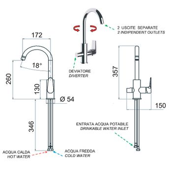Смеситель для кухни Remer Dream D79DW Хром — фото 2, Смесители для кухни