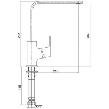 Смеситель для кухни E.C.A. Tiera 102118065EX Хром — фото 2, Смесители для кухни