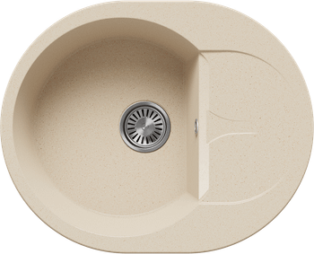 Кухонная мойка Polygran ATOL-620 (№328 Опал) — фото 1, Кухонные мойки