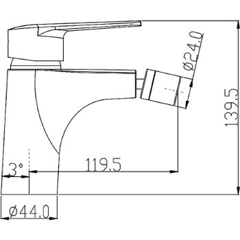 Смеситель для биде Swedbe Mars 1740 Хром — фото 4, Смесители для биде