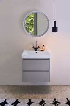 Раковина GSI Nubes 70 9687111 Белая — фото 2, Раковины встраиваемые сверху