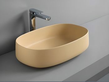 Раковина-чаша Artceram Cognac 55 COL003 12 00 Giallo zinco — фото 3, Раковины накладные