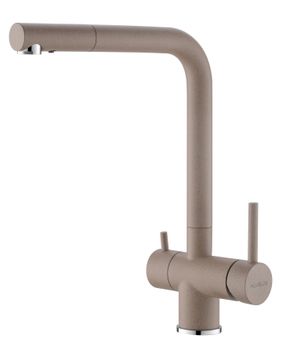 Смеситель для кухни ALVEUS AQUILA G55 BEIGE — фото 1, Смесители для кухни