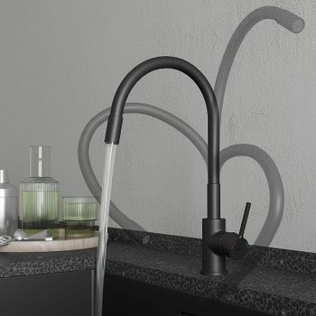 Смеситель для кухни Milardo Meal M01BL0FM05 Черный матовый — фото 6, Смесители для кухни