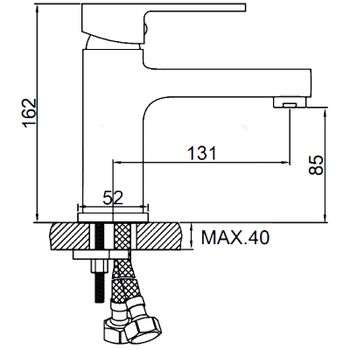Смеситель для раковины Ledeme H30 1030L Хром — фото 10, Смесители для раковины