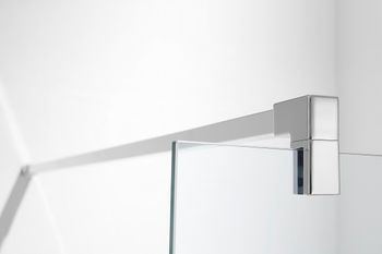 AQ WIW 09020CH Душевая перегородка Walk in с держателем 900x2000 профиль хром, стекло прозрачное (ст — фото 5, Душевые перегородки