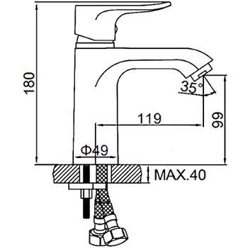 Смеситель для раковины Ledeme H34 1034L Хром — фото 7, Смесители для раковины