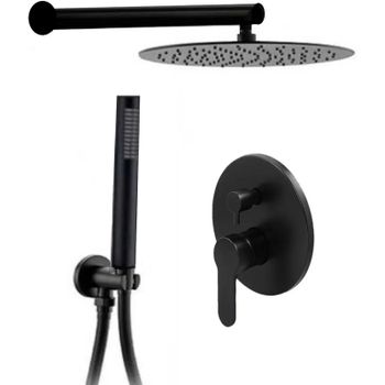 Душевая система ALMAes Sakari TVZ-0890 Черная матовая — фото 1, Встраиваемые душевые комплекты