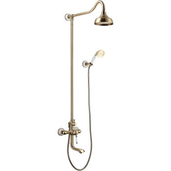 Душевая система Lemark Villa LM4862B Бронза — фото 1, Душевые стойки