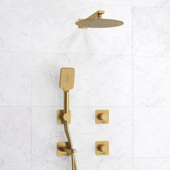 A8251.307.308.180.259.285.194.201 Встраиваемый комплект для ванны с верхней душевой насадкой, лейкой — фото 3, Встраиваемые душевые комплекты