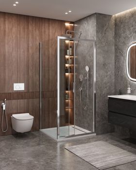 Душевой уголок CEZARES MOLVENO-AHF-31-100/90-C-CR-IV — фото 2, Душевые уголки