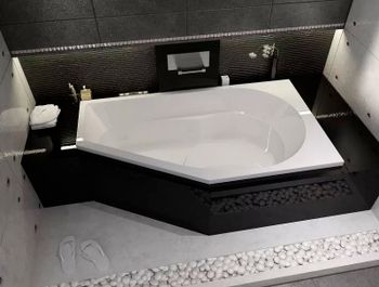 Акриловая ванна Riho Yukon 160x90 B009001005 (BA3500500000000) L без гидромассажа — фото 2, Акриловые ванны