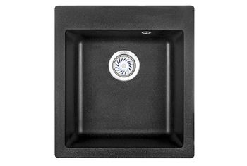 Granula-4201, ЧЁРНЫЙ, кухонная мойка, кварц — фото 1, Кухонные мойки