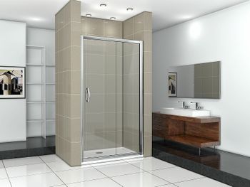 Душевая дверь Good Door Infinity WTW-110-C-CH 110 профиль Хром стекло прозрачное — фото 3, Раздвижные душевые двери