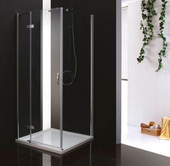 Душевой уголок CEZARES BERGAMO-W-A-1-100-C-Cr-L — фото 1, Квадратные душевые уголки