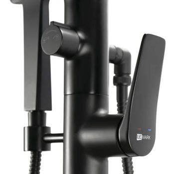 Смеситель для ванны Lemark Bronx LM3744BL Черный — фото 8, Смесители напольные