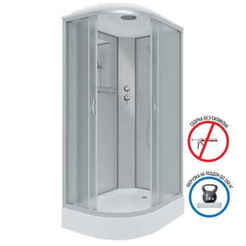 Душевая кабина Niagara Classic NG-3312-14R (120х80х215) низкий поддон(13см),стекло матовое,3 места — фото 2, Душевые кабины