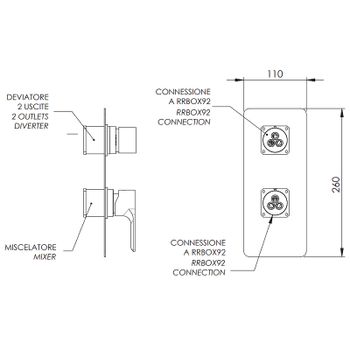 Смеситель для душа Remer Energy EY92KBBO Белый матовый — фото 2, Смеситель для душа