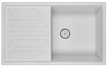 Granula-8601, АРКТИК (БЕЛЫЙ), кухонная мойка, кварц — фото 1, Кухонные мойки