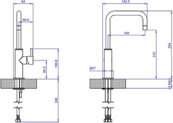 Смеситель для раковины Margaroli Moderna RU2001AA01CR Хром — фото 2, Смесители для раковины