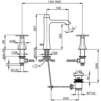 Смеситель для раковины Cisal Cherie CX0010606T Хром — фото 2, Смесители для раковины