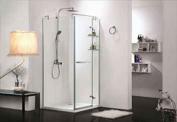 Душевой уголок Azario Montreal 90х90 AZ-NWG1231-R профиль Хром стекло прозрачное — фото 2, Квадратные душевые уголки