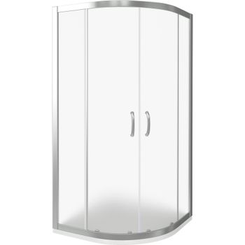Душевой уголок Good Door Infinity R-100-G-CH 100x100 профиль Хром стекло Грейп — фото 1, Душевые уголки четверть круга