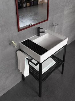 Смеситель для раковины Creavit Sharp SR1500S Черный — фото 4, Смесители для раковины