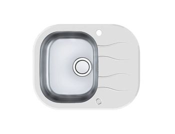 Мойка для кухни KARAT 20* черный 860X500 1+1/2 правая в комплекте с сифоном 1092272 — фото 1, Кухонные мойки