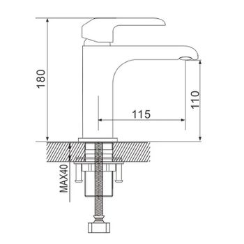 Смеситель для раковины Rose R21F R2101F Белый Хром — фото 2, Смесители для раковины