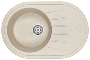 Granula-7601, БЕЖЕВЫЙ, кухонная мойка, СтандАРТ кварц — фото 1, Кухонные мойки