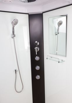 Душевая кабина Niagara Classic NG-6707-14G (80х80х215) высокий поддон(40см),черный,стекло прозрачное — фото 5, Душевые кабины