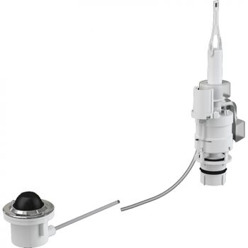 Клавиша смыва Alcaplast MPO12 пневматическая Хром Белая — фото 1, Кнопки смыва