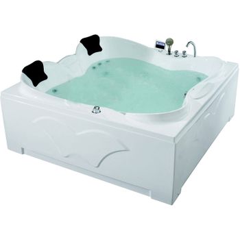 Акриловая ванна Gemy 187х187 G9089 O L с гидромассажем — фото 1, Акриловые ванны