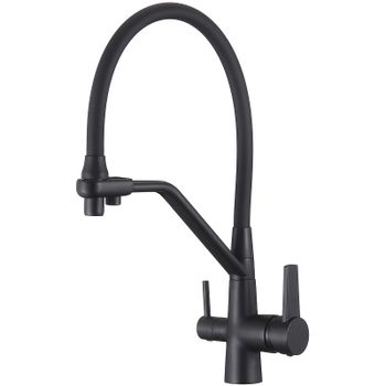Смеситель для кухни D-Lin D159317-A Черный матовый — фото 1, Смесители для кухни