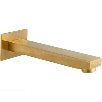 Излив для смесителя Remer Qubica 91QBG Золото брашированное — фото 1, Изливы