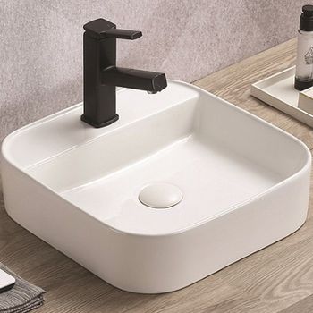 Раковина CeramaLux 50 78180 Белая глянцевая — фото 1, Раковины накладные